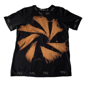 Panni Margot Buenos Aires Tokyo Men's Abstract Bleached T-Shirt Black Size M